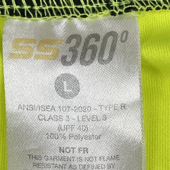 High Visibility Reflective Work T-Shirt Men’s L Hi ANSI Class 3 Short Sleeve - Picture 6 of 9